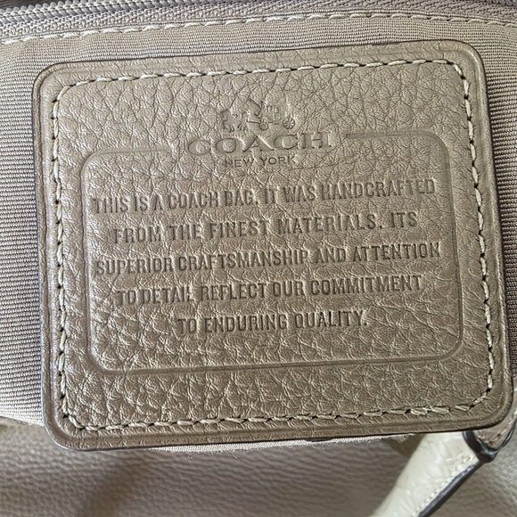 Coach Morgan Satchel/Shoulder Bag In Taupe Pebble Grain Leather With Exotic Trim - Picture 9 of 16